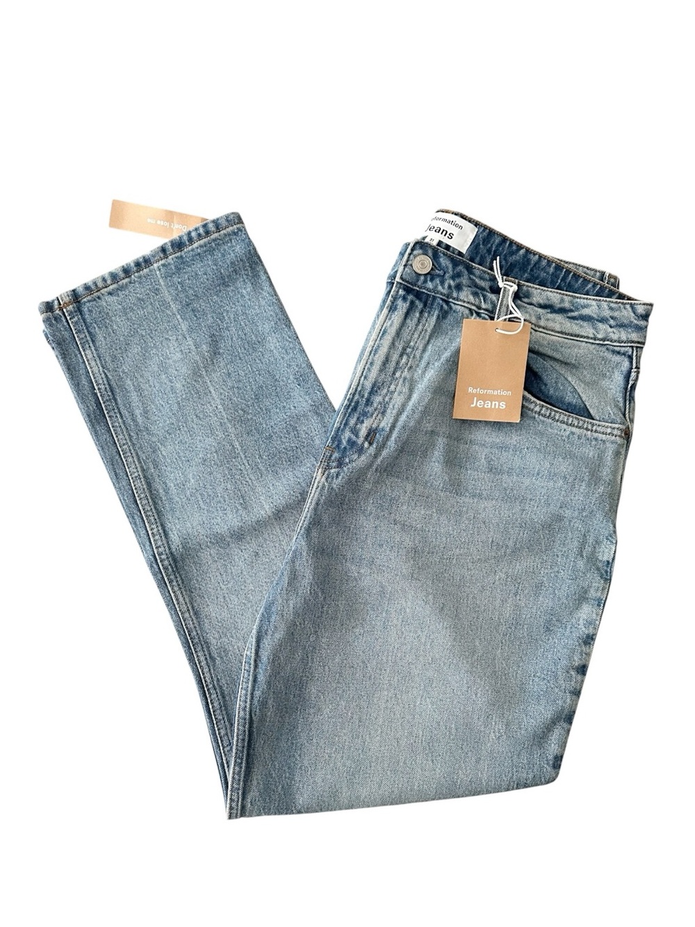 Reformation Liza Ultra High Rise Staight Cropped Jeans Malta